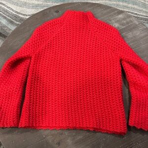 Lumiere Vibrant Red Cowl Sweater